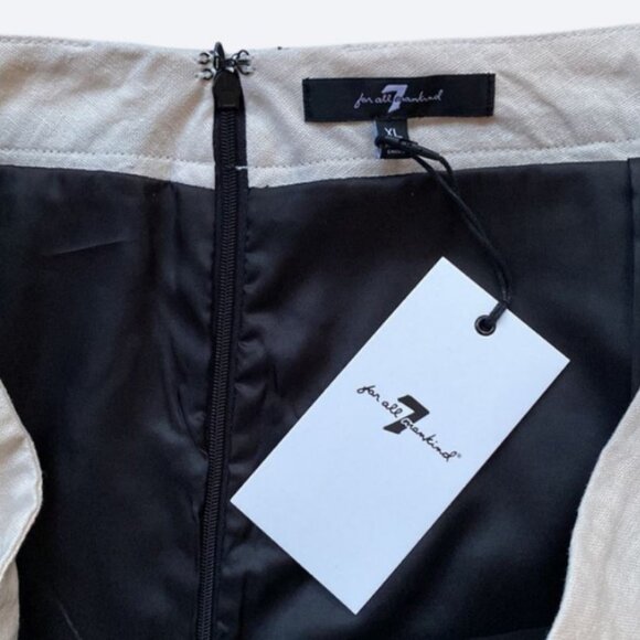 7  For All Mankind  black white coord set top and skirt size XL - Picture 11 of 12